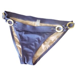 Victoria’s Secret Booster Gold Metal Ring Purple Bottom Bikini Size M